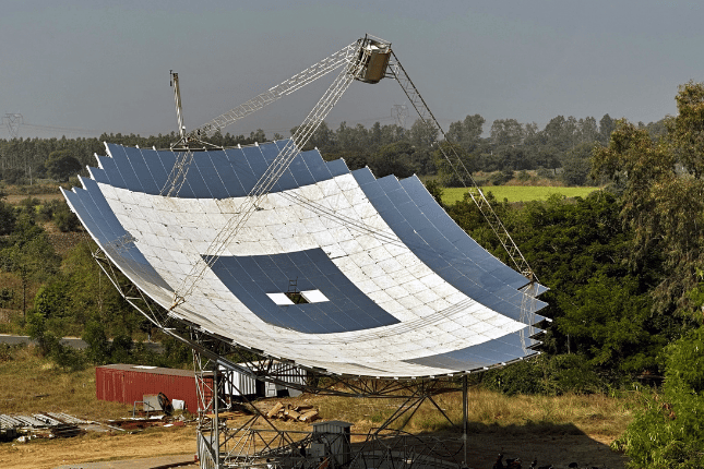 the world largest solar concentrator dish in india